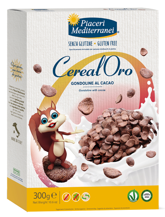 PIACERI MEDITERRANEI CEREALORO GONDOLINE CACAO 300 G - Farmaciapacini.it
