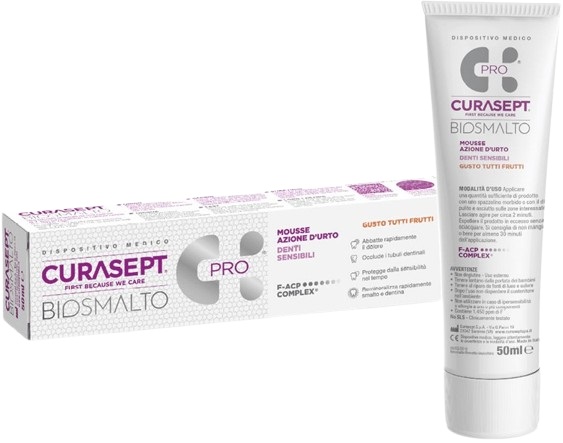 CURASEPT BIOSMALTO MOUSSE DENTI SENSIBILI 50 ML - Farmaciapacini.it