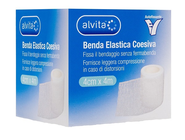 BENDA ELASTICA AUTOADESIVA ALVITA 4X4CM - Farmaciapacini.it