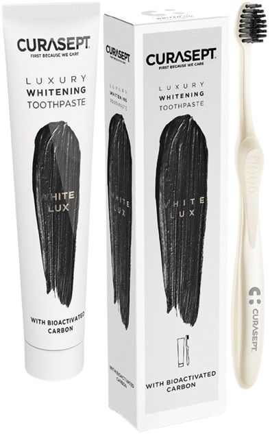 CURASEPT WHITE LUXURY WHITENING DENTIFRICIO 75 ML + SPAZZOLINO - Farmaciapacini.it