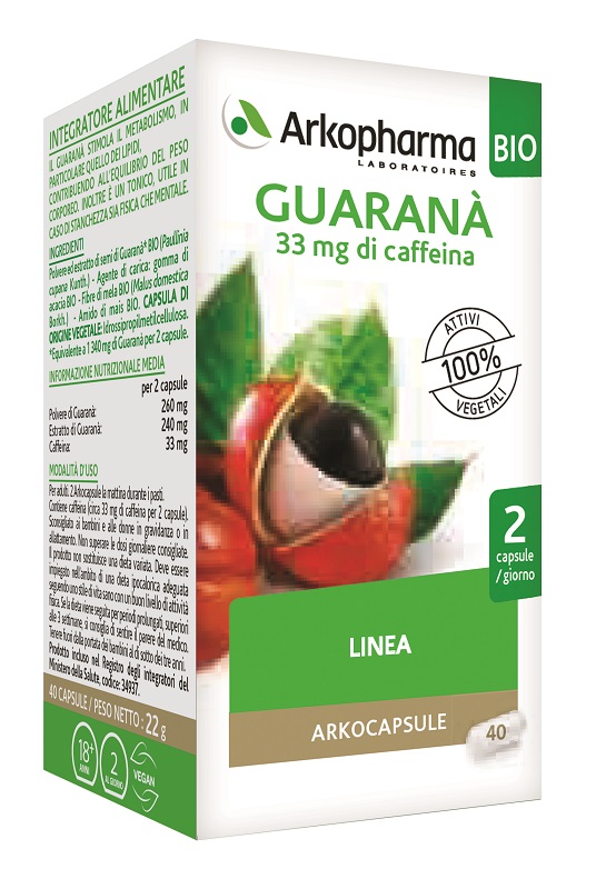 ARKO CAPSULE GUARANA' BIO 40 CAPSULE - Farmaciapacini.it
