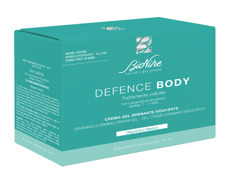 DEFENCE BODY TRATTAMENTO CELLULITE CREMA GEL DRENANTE RIDUCENTE 30 BUSTINE DA 10 ML - Farmaciapacini.it