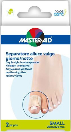 MASTER-AID FOOT CARE DIVARICATORE ALLUCE GIORNO/NOTTE TAGLIA S 2 PEZZI - Farmaciapacini.it