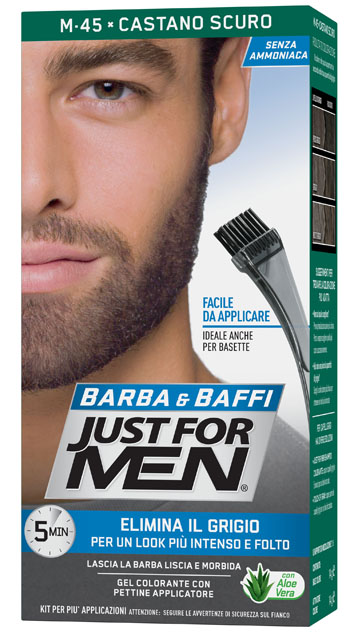 JUST FOR MEN BARBA & BAFFI M45 CASTANO SCURO 51 G - Farmaciapacini.it