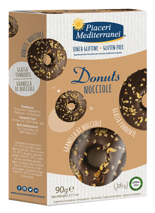 PIACERI MEDITERRANEI DONUTS NOCCIOLE 90 G - Farmaciapacini.it