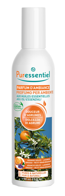 PURESSENTIEL PROFUMO AMBIENTE DOLCEZZA AGRUMI ECOCERT 90 ML - Farmaciapacini.it