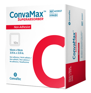 MEDICAZIONE AVANZATA CONVAMAX SUPERABSORBER NON-ADHESIVE 15X15 CM 10 PEZZI - Farmaciapacini.it
