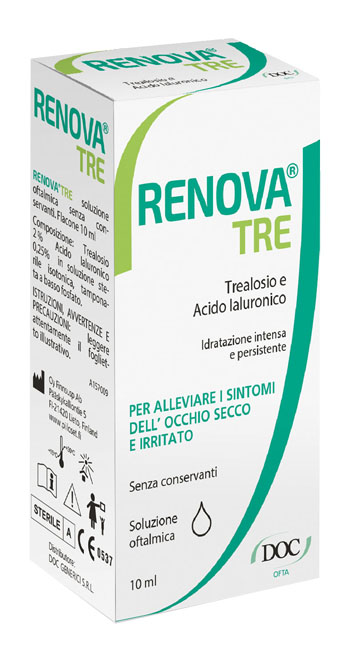 RENOVA TRE COLLIRIO A BASE DI TREALOSIO E ACIDO IALURONICO 10 ML SENZA CONSERVANTI - Farmaciapacini.it