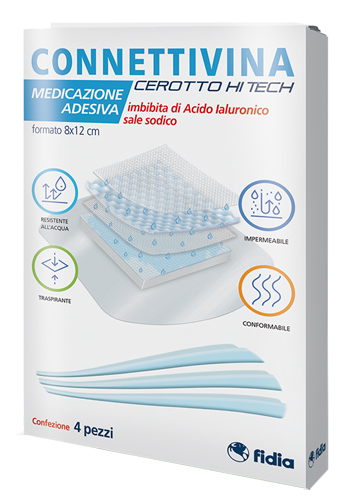 CEROTTO CONNETTIVINA HITECH 8 X 12 CM 4 PEZZI - Farmaciapacini.it