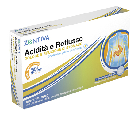 ZENTIVA ACIDITA' REFLUSSO 20 COMPRESSE MASTICABILI - Farmaciapacini.it
