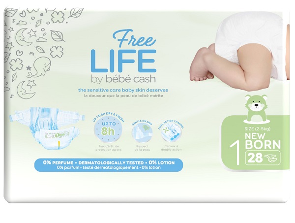 FREELIFE BY BEBECASH NEW BORN TAGLIA 1 2-4 KG GIROVITA 30-41 CM 28 PEZZI - Farmaciapacini.it