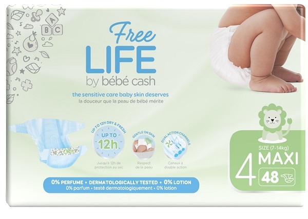 FREELIFE BY BEBECASH MAXI TAGLIA 4 7-18 KG GIROVITA 38-60 CM 48 PEZZI - Farmaciapacini.it