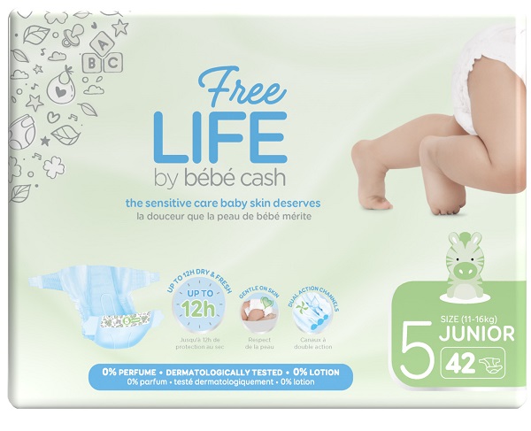 FREELIFE BY BEBECASH JUNIOR TAGLIA 5 11-25 KG GIROVITA 41-62 CM 42 PEZZI - Farmaciapacini.it