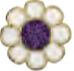 ORECCHINO STERILE BJT714 GP VIOLET FLOWER - Farmaciapacini.it