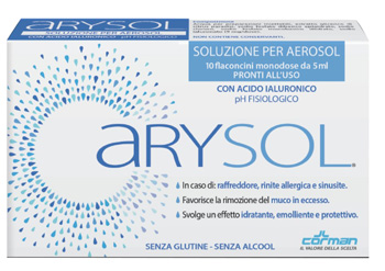 ARYSOL SOLUZIONE ADULTI PER AEROSOL CON ACIDO IALURONICO PH FISIOLOGICO 10 FLACONCINI MONODOSE DA 5 ML - Farmaciapacini.it