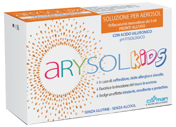 ARYSOL KIDS SOLUZIONE BAMBINI PER AEROSOL CON ACIDO IALURONICO PH FISIOLOGICO 10 FLACONCINI MONODOSE DA 5 ML - Farmaciapacini.it