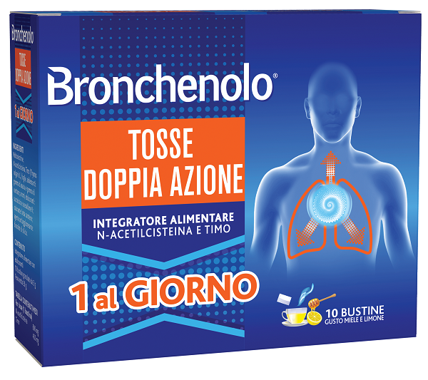 BRONCHENOLO TOSSE DOPPIA AZIONE 10 BUSTINE - Farmaciapacini.it