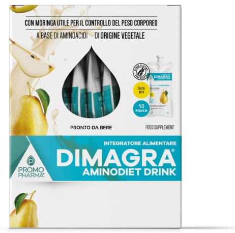 DIMAGRA AMINODIET DRINK PERA 10 POUCH DA 80 G - Farmaciapacini.it