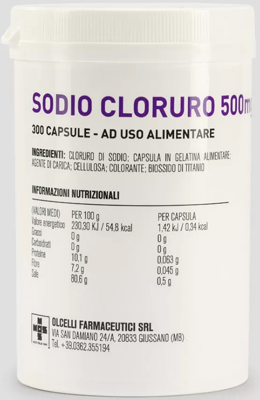 SODIO CLORURO 300 CAPSULE 500MG - Farmaciapacini.it