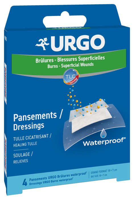 URGO USTIONI SUPERFICIALI WATERPROOF 10 X 7 CM 4 PEZZI - Farmaciapacini.it