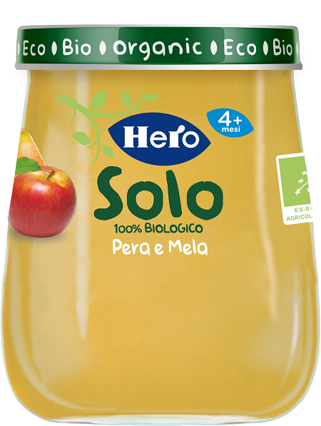 HERO SOLO OMOGENEIZZATO PERA MELA 100% BIO 120 G - Farmaciapacini.it