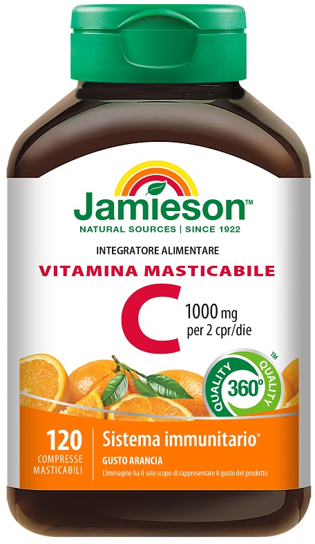 JAMIESON VITAMINA C 1000 MASTICABILE ARANCIA 120 COMPRESSE - Farmaciapacini.it