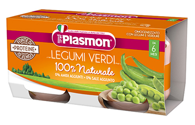 PLASMON OMOGENEIZZATO LEGUMI VERDI 2X80 G - Farmaciapacini.it