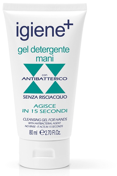 IGIENE+ GEL DETERGENTE MANI ANTIBATTERICO SENZA RISCIACQUO 80 ML - Farmaciapacini.it