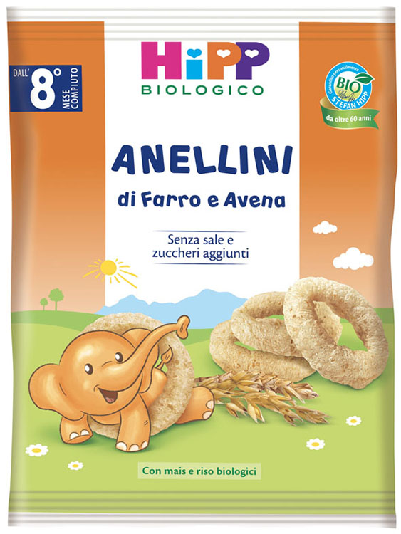HIPP BIO ANELLINI FARRO AVENA 30 G - Farmaciapacini.it