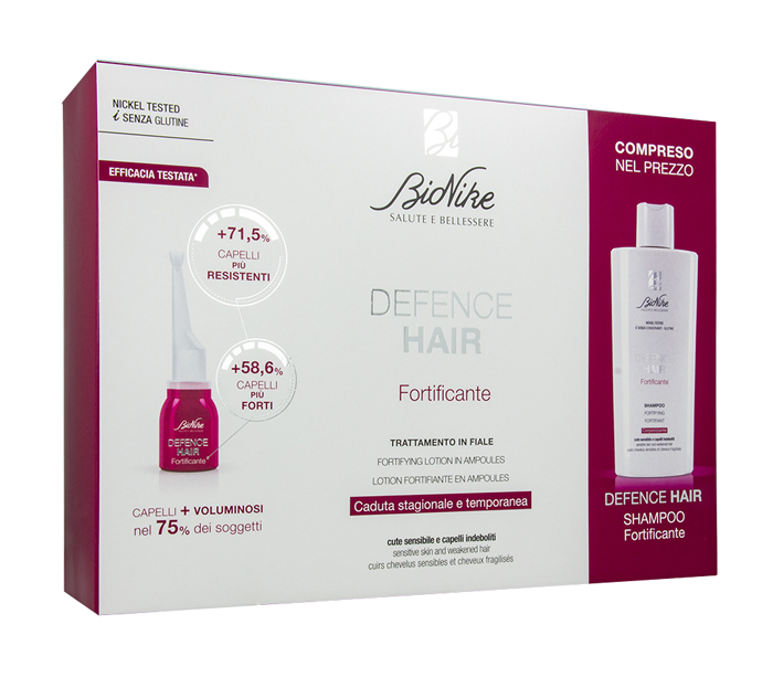 DEFENCE HAIR BIPACK RIDENSIFICANTE 21 FIALE 6 ML + SHAMPOO 200 ML - Farmaciapacini.it