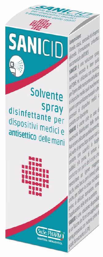 SANICID SOLUZIONE SPRAY PER DISINFEZIONE DISPOSITIVI MEDICI E ANTISETTICO MANI 30 ML - Farmaciapacini.it