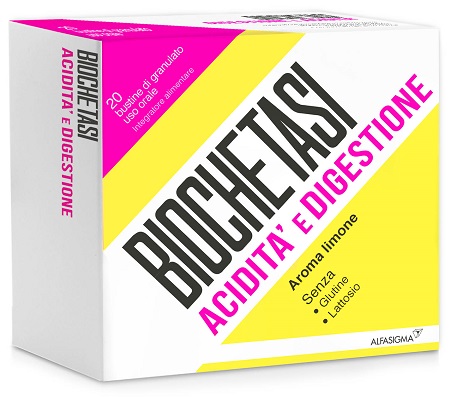 BIOCHETASI DIGESTIONE E ACIDITA' 20 BUSTE GRANULATO AROMA LIMONE - Farmaciapacini.it