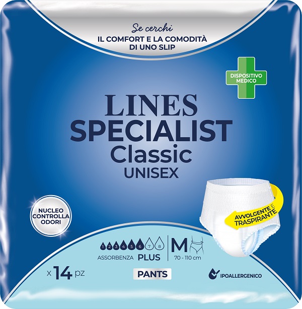 LINES SPECIALIST CLASSIC PANTS PLUS M 14 PEZZI - Farmaciapacini.it