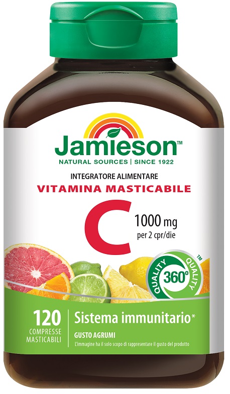 JAMIESON VITAMINA C 1000 MASTICABILE AGRUMI 120 COMPRESSE - Farmaciapacini.it