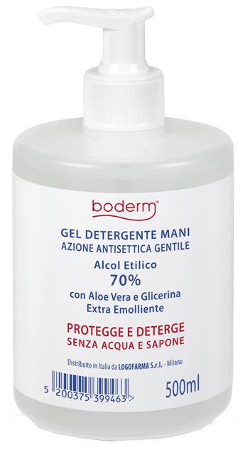 BODERM HAND CLEANSING GEL 70% 500 ML CON DISPENSER - Farmaciapacini.it