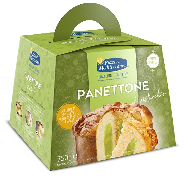 PIACERI MEDITERRANEI PANETTONE AL PISTACCHIO 750 G - Farmaciapacini.it