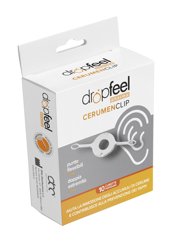 DROPFEEL CERUMEN CLIP CURETTA AURICOLARE PER RIMOZIONE CERUME 10 PEZZI - Farmaciapacini.it