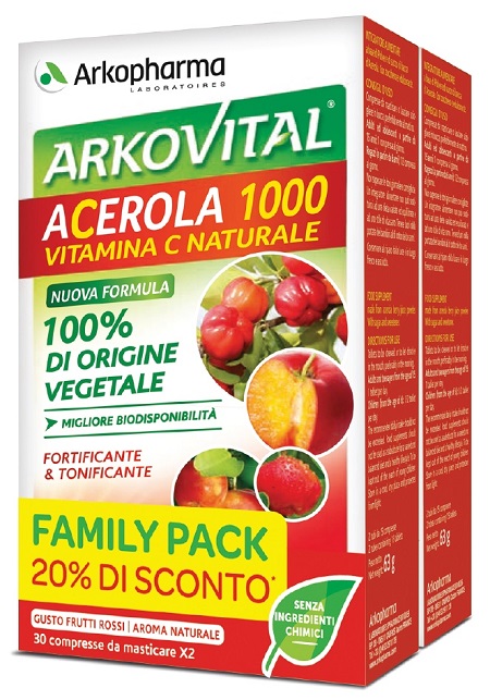 ARKOVITAL ACEROLA 1000 PACK FAMILY 60 COMPRESSE - Farmaciapacini.it