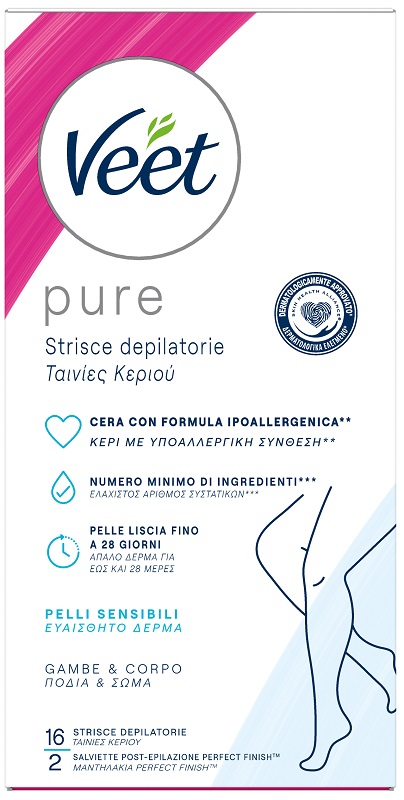 VEET STRISCE CORPO IPOALLERGENICHE 16 PEZZI - Farmaciapacini.it