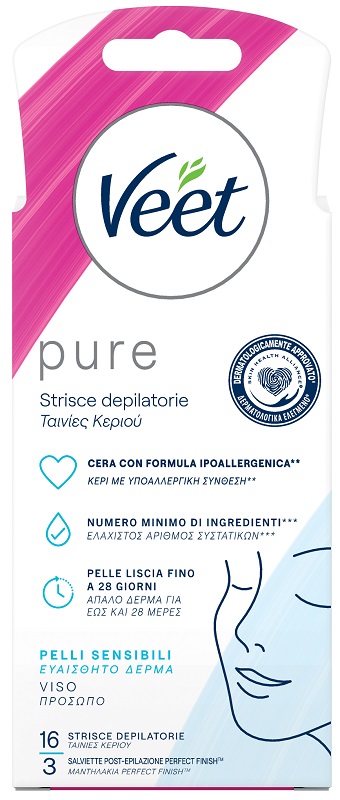 VEET STRISCE VISO IPOALLERGENICHE 16 PEZZI - Farmaciapacini.it