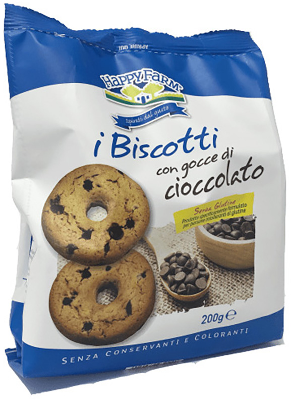 HAPPY FARM BISCOTTI GOCCE CIOCCOLATO 200 G - Farmaciapacini.it