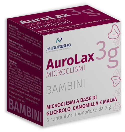 MICROCLISMI PER BAMBINI AUROLAX 6 CONTENITORI 3 G - Farmaciapacini.it