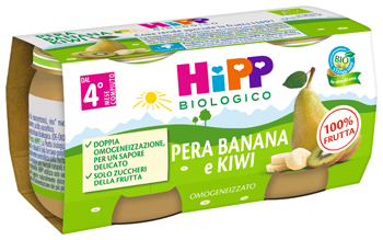 HIPP BIO OMOGENEIZZATO KIWI/BANANA/PERA 2X80 G - Farmaciapacini.it