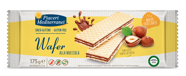 PIACERI MEDITERRANEI WAFER NOCCIOLA 175 G - Farmaciapacini.it