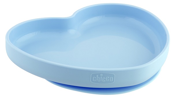 CHICCO PIATTO CUORE VENTOSA SILICONE BLU - Farmaciapacini.it