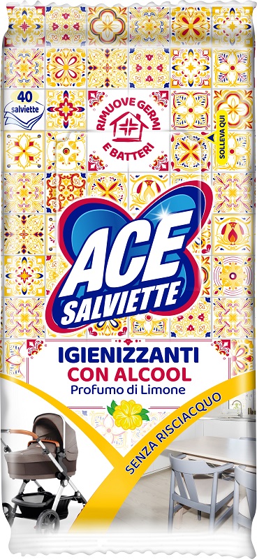 ACE SALVIETTE IGIENIZZANTI SGRASSANTI 40 PEZZI - Farmaciapacini.it