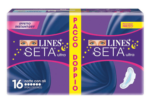 LINES SETA ULTRA ASSORBENTE NOTTE 16 PEZZI - Farmaciapacini.it