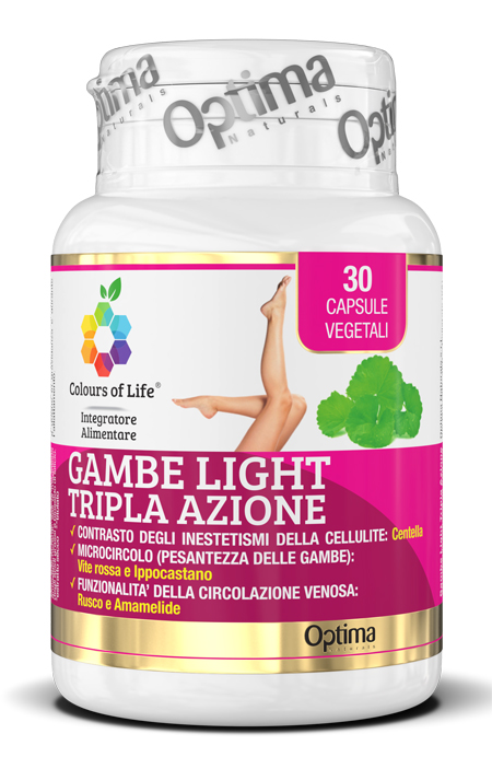 COLOURS OF LIFE GAMBE LIGHT TRIPLA AZIONE 30 CAPSULE VEGETALI 850 MG - Farmaciapacini.it