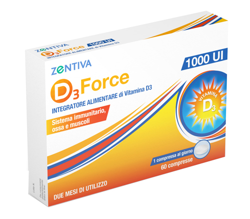 D3 FORCE ZENTIVA 1000UI 60 COMPRESSE - Farmaciapacini.it