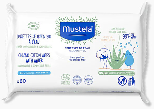 MUSTELA SALVIETTE ACQUA COT BIO 60 PEZZI - Farmaciapacini.it
